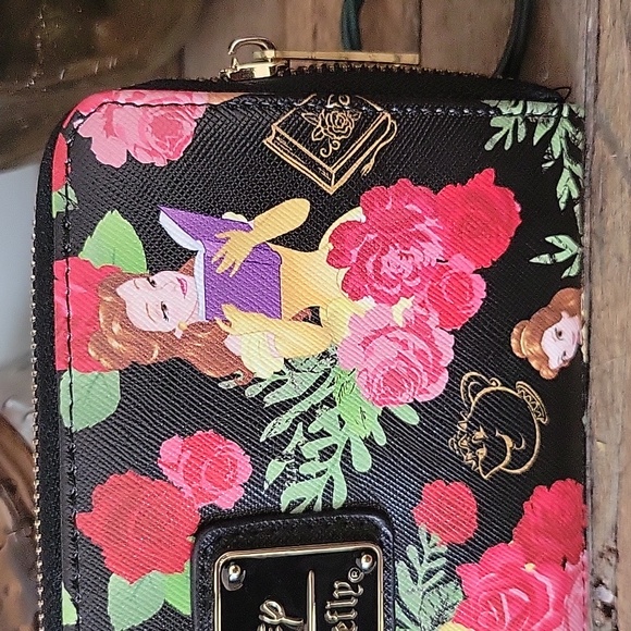 Disney × Loungefly Belle Beauty and The Beast Full Zipper Wallet - Picture 3 of 16